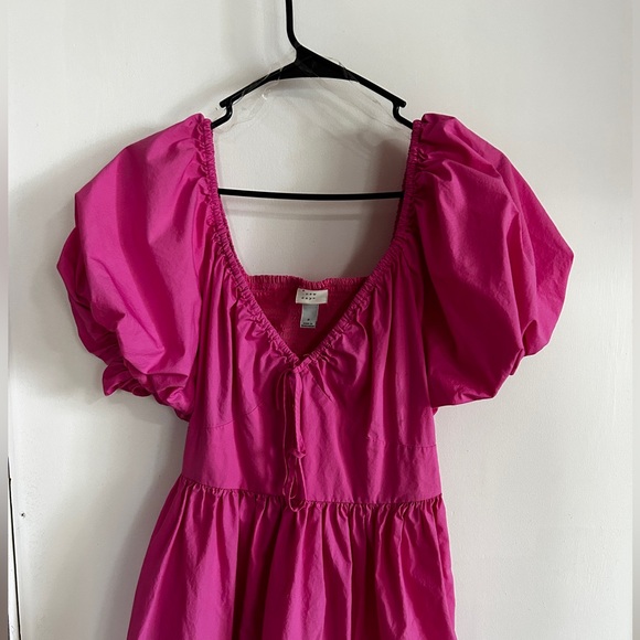 A New Day Pink Puff Sleeve Mini Dress - Picture 2 of 3